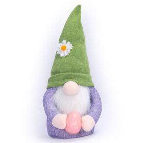 Bunny Dwarf Plush Ornament Kids Room Decoration Home Decoration Doll (Color: green)